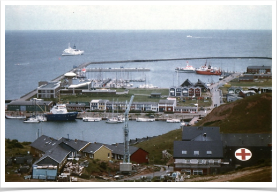 Helgoland Island Harbor - home of the research vessels FS HEINCKE and  FK UTHORN.