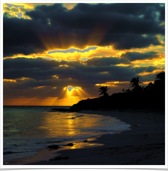 Magnificent sunset in The Bahamas.