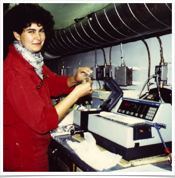  Analyzing ocean water samples with Alpkem Auto Analyzer onboard CSS HUDSON research lab.
