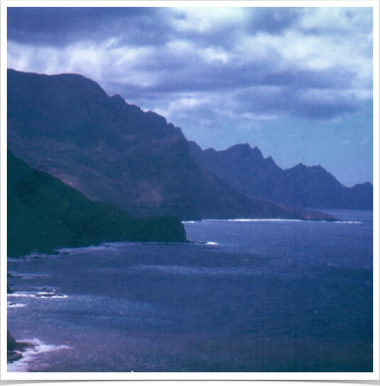 Puerto de las Nieves - steep cliffs dropping into the sea.
