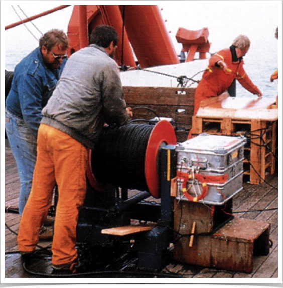 Cruising the seismic profile.