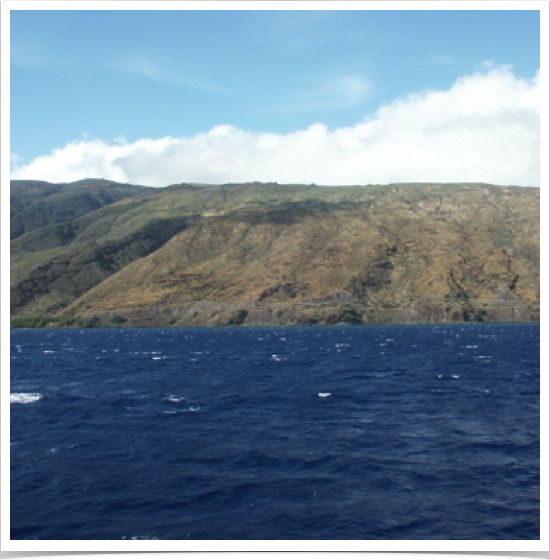 View of rugged Lānaʻi coast.