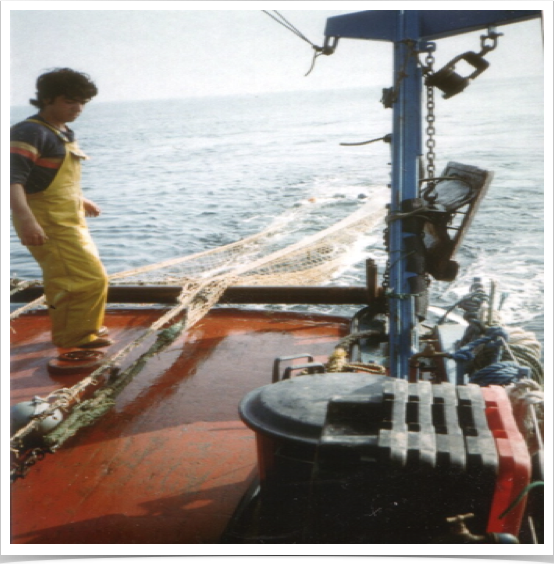 Collection of benthic organisms with trawls for biodiversity study