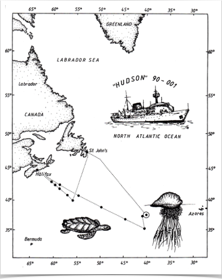 JGOFS project expedition chart  Drawing by S. Alshuth
