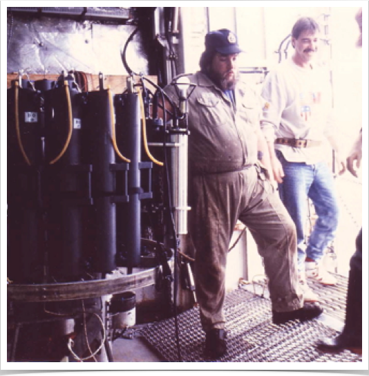 Collecting water samples for biochemical oceanography