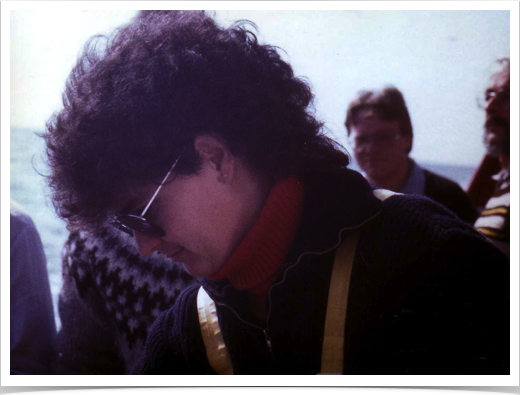 Chief Scientist Dr. Alshuth aboard 
FS VICTOR HENSEN
