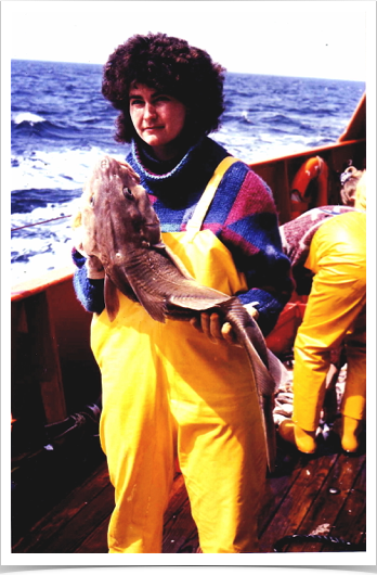 Dr. Alshuth studying parasites and diseases of Atlantic cod
