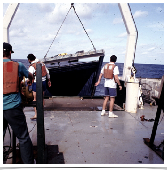 Retrieval of MOCNESS trawl.