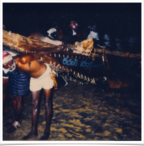 Local fishing activities at night - at fishing village in Negombo. 