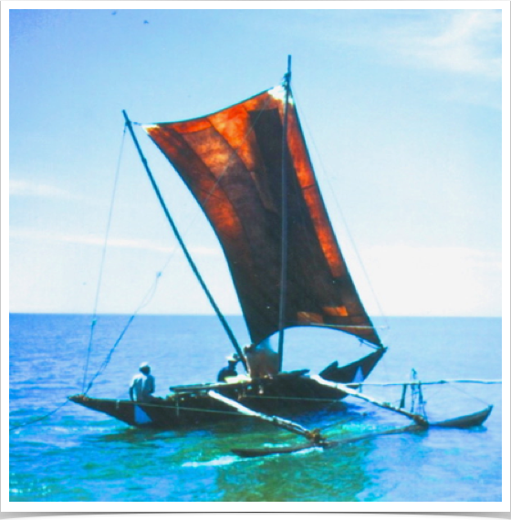 Square sail fishing boat from Negombo, Sri Lanka.