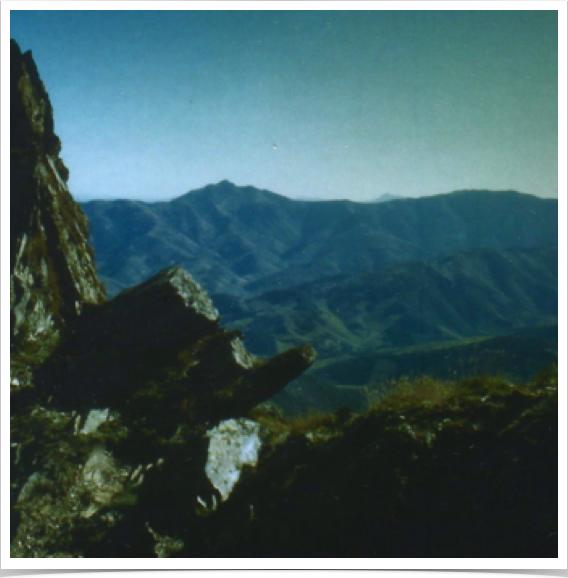 Tour de Madeloc - hiking trails with magnificent views of the Pyrenees mountains created by uplifting of the Earth's crust.