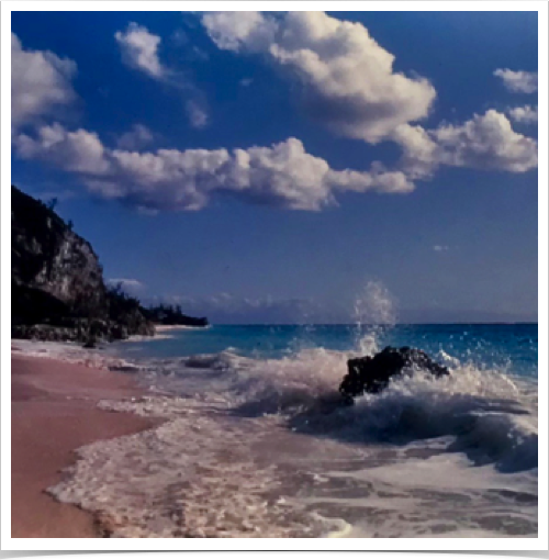 Bermuda's pink sand beaches and clear, cerulean blue ocean waters.