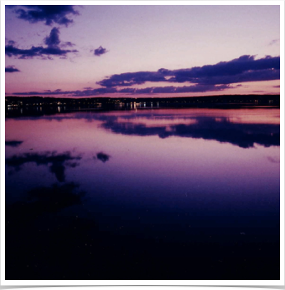 Sunset at Bedford Basin Channel, Nova Scotia.

