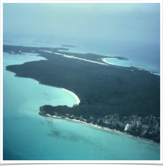 Approaching Lee Stocking Island in the Bahamas
