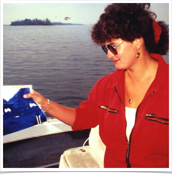 Dr. Alshuth explains monitoring and fish spawning research sites in Indian River Lagoon.
