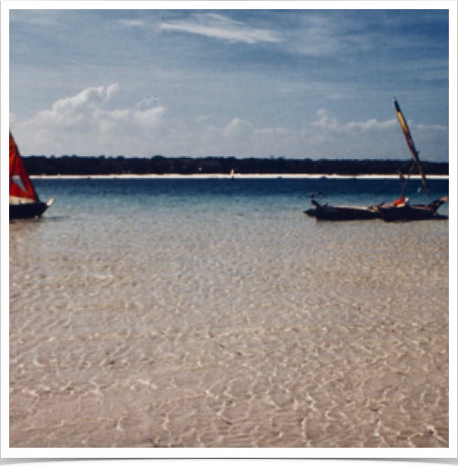 Outrigger fishing boats near Chale Island - at the northern end of Msambweni Bay in southeastern Kenya. Outrigger fishing boats near Chale Island - at the northern end of Msambweni Bay in southeastern Kenya.