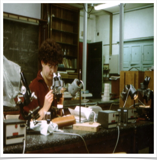 Dr. Alshuth further examines  benthic biodiversity samples in the laboratory at OOB. 