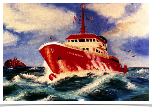 FS VICTOR HENSEN 
Oil painting by S. Alshuth