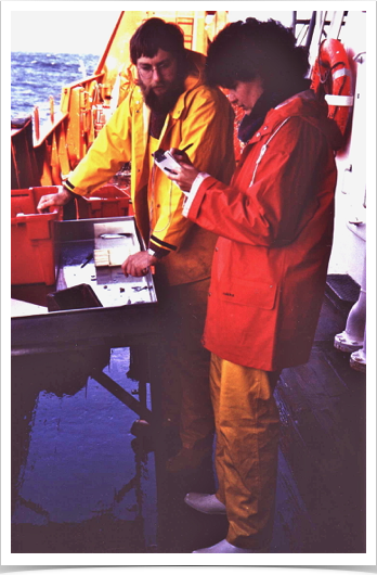 Dr. Alshuth studying  fish diseases and parasites
