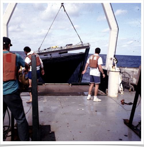 Retrieval of MOCNESS trawl.
