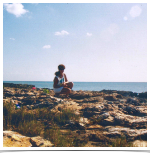 Dr. Alshuth exploring the karst landscape and rocky intertidal at Northwest Point, Provo. Dr. Alshuth exploring the karst landscape and rocky intertidal at Northwest Point, Provo.